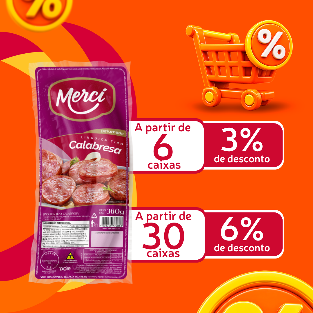 Lingui&ccedil;a Calabresa 360g - Merc&iacute;